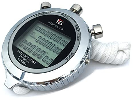 Hemobllo Chronomètre Électronique Professionnel à Rangées pour Athlétisme Minuteur LCD Multifonction avec Compteur De Tours Et Support Modèle Ys- Pistes