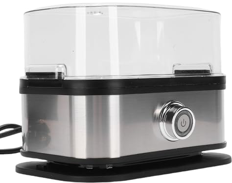 Luocute Snabb äggkokare, 200 W 6 ägg Kapacitet Rostfritt Stål Bärbar Smart Kokt äggkokare med Koktorrskydd, för Resor i Hemmet (EU)