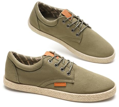 GLAMORA Espadrillas Uomo Stringate in Tela Traspirante, Scarpe Estive Leggere, Scarpe Casual Uomo con Suola in Gomma Antiscivolo, Calzature Basse Comode