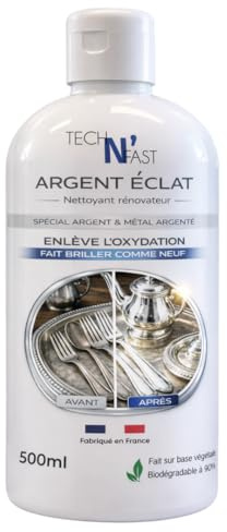 Pâte Nettoyante Argent 500 ml – Nettoyant Argenterie & Métaux Argentés – Anti-Oxydation Puissant, Brillance Longue Durée – Bijoux, Couverts, Objets Argent