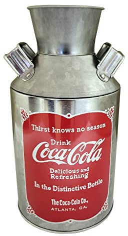 The Tin Box Company Coke Replica Milk Can, Red, 4-1/4 x 8 - 666217