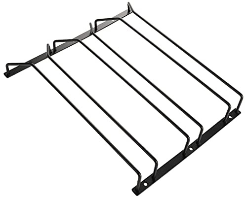 Dianoo 35,5 cm schwarzes Weinglasregal, Weinglashalter unter dem Regal, Stielglasregal unter dem Schrank, für Bar, Esszimmer, 3 Reihen