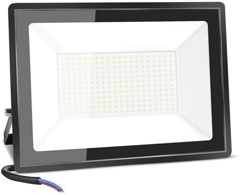 Ankishi 200W LED Floodlight, IP66 Waterproof Security Lights, Super Bright Lights LED 20000LM Outdoor Light, 6500K Daylight White Wall Light for Garden, Patio, Backyard, Front Yard, Garage