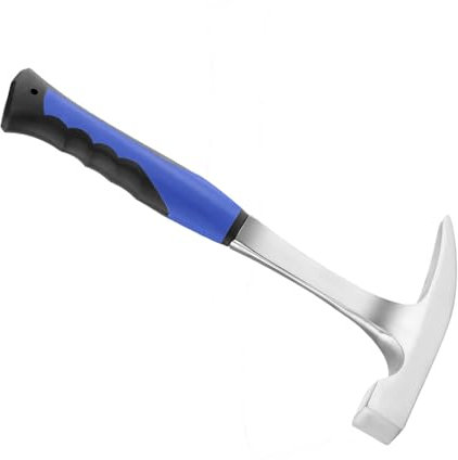 JAPCHET Martillo de púas de roca de 822.1 g, martillo de ladrillo geológico puntiagudo, mango antideslizante forjado para minería, explorado