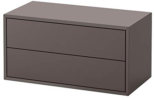 Generisch EKET Schrank mit 2 Schubladen, 70x35x35 cm, Dunkelgrau