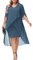 Hanna Nikole Elegant Prom Dress Women Cape Short Party Dress Blue M