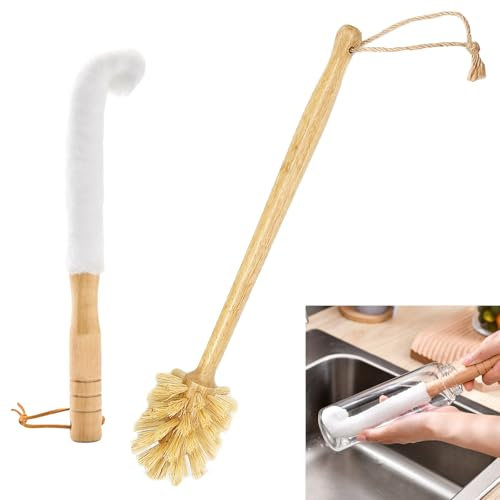 Versatile Washing Up Brush - Ideal for All Types of Bottles, Coffee Glasses, and Kitchen Cups - Bottle Washing Sponge Included