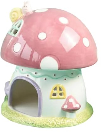 Leefasy Hamster Hideout Hedgehog House Sturdy Sleeping Nest Decoration Small Pets Play Hut for Chinchilla Small Animals Dwarf Hamster, Pink