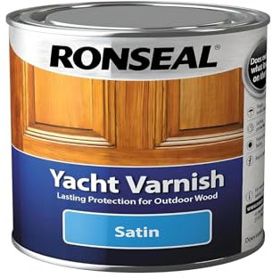 HOCHSTE® Yacht Varnish Satin, Exterior Wood Varnish for Doors & Windows, UV Protection, Waterproof, Durable Finish, Resists Cracking, Peeling & Blistering, (Satin, 250ml)