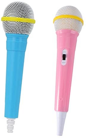 POPETPOP 2 Pièces Microphone Jouet Lot pour Garçon Fille Accessoire De Scène Ou Déguisement Cadeau Anniversaire Jeu avec Microphone pour Enfants