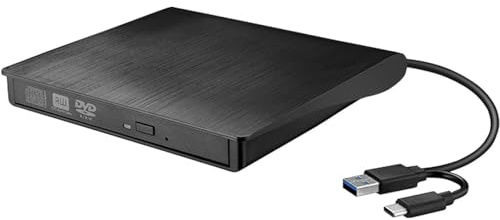 GUOM Extern CD DVD-enhet (Typ-C och USB 3.0)