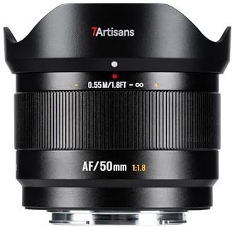 7artisans AF 50 mm F1.8-objektiv med autofokus, APS-C, stor bländare och fast brännvidd för spegelfria Fujifilm X-Mount kameror