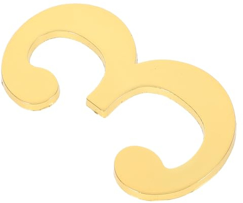Lurrose Numéro de Porte Autocollant Métal Doré 7x5 Cm, Plaque Adresse Adhésive pour Maison, Bureau, Hôtel, Panneau Numéro Boîte aux Lettres Résistant et Étanche