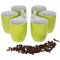 van Well Vario 6er Kaffeetassen-Set - Porzellan-Tasse groß - in fröhlichen Farben - pflegeleichtes Tassen-Set - für Spülmaschine & Mikrowelle geeignet - 300 ml Kaffeebecher Grün