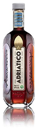 ADRIATICO - Amaretto - Liqueur - 28% Alcool - Origine : Italie - Ingrédients 100% naturels - Parfait en cocktail Amaretto Sour - Notes de Vanille & Cannelle - 70 cl