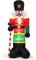 DREAMADE Aufblasbare Weihnachtliche Nussknackerfigur, wasserdichte Gartendeko, Weihnachtsdeko mit Integrierter Beleuchtung, Indoor & Outdoor Weihnachtsfigur, Großer Nussknacker Soldat, 240cm hoch