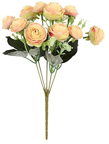 shuaiguo Fleurs Artificielles Simulation Rose Bouquets De Mariage Faux Floral Rose Fleur Fleur De Soie Main Attachée Bouquet Rose Paniers De Fleurs Artificielles Fleurs séchées