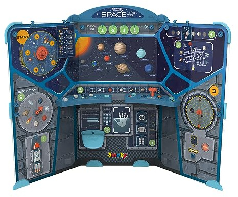 Smoby 7600390100 - Space Center - Välkommen till rymdstationen: Smoby Space Center som Erbjuder Otroliga Lekmöjligheter, 15 Lekområden, Tillverkad i Frankrike, 135 x 41 x 111 cm, Från 3 år