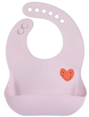 Lässig Baby Silikon Lätzchen Kleinkinder Lätzchen mit Auffangschale spülmaschinengeeignet/Happy Rascals Heart