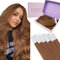 Fshine Echthaar Extensions Tape Haarverlängerungen Rotbraun Tape in Extensions Echthaar 35cm 50g 20 Stücke Farbe 330