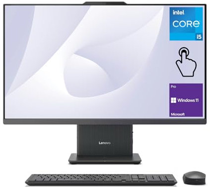 Lenovo 2024 IdeaCentre I Business All-in-One, 27 FHD Touchscreen 100Hz, Intel Core i5-13420H, 16GB DDR5 RAM, 512GB SSD, Wireless Charging Base, Wireless KB & Mouse, Wi-Fi 6, Windows 11 Pro, Grey