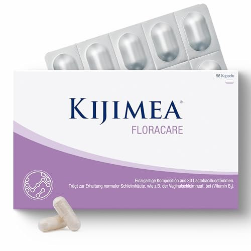 Kijimea FloraCare – der natürlichen Scheidenflora nachempfunden | 33 speziell abgestimmte Milchsäurebakterien in hoher Dosierung + Vitamin B2, B3, B7, Folsäure und Zink - 56 Stk