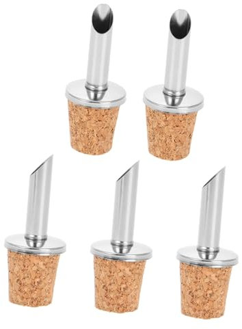 Warmhm 5 Pezzi Tappo Per Bottiglia Di Olio In Acciaio Inossidabile Versatori Per Olio D'Oliva Versatori Per Bottiglia Di Olio D'Oliva Tappo Per Olio D'Oliva Beccucci Per Olio