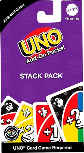Mattel Games UNO JCV58 Zusatzpaket für Kinder, Erwachsene und Familienspielabende