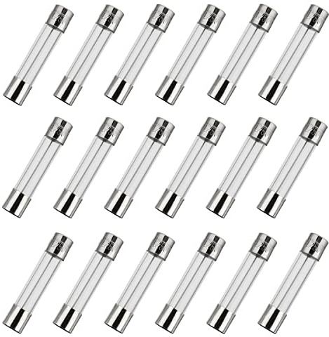 BOJACK 6x30mm 10 A 10 amp 250 V 0.24x1.18 Inch Volt F10AL250V Fast-Blow Glass Fuses(Pack of 18)