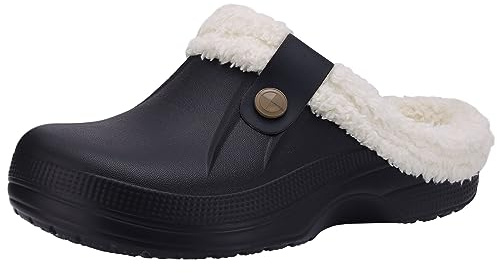 Beslip Fur Lined Clog Slippers for Women | Comfort Warm Waterproof Anti-Slip Lightweight Winter House Fuzzy Classic Women Size Indoor Outdoor
