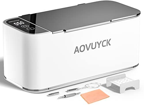 Aovuyck-Store Limpiador Ultrasonidos 46000Hz Limpiador Ultrasonido Profesional de 500ML y Pantalla LED Limpiador Ultrasónico con 4 Modos de Limpieza Temporizador para Gafas Relojes Joyas Pendientes