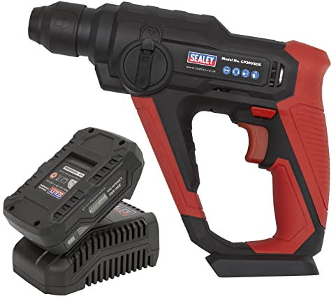 Sealey 20V 2Ah SV20 Series SDS Plus Cordless Rotary Hammer Drill Kit - CP20VSDSKIT1