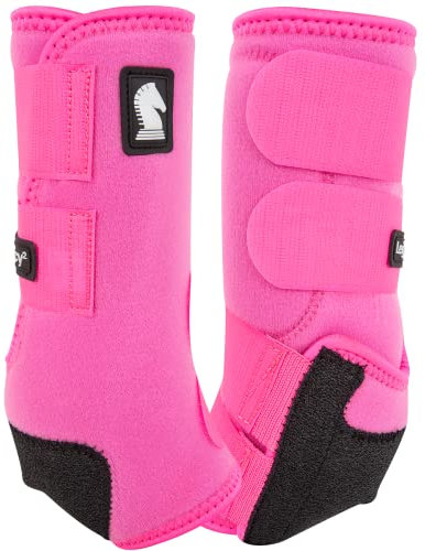 Classic Equine Legacy2 Support Boots, Front (Hot Pink, Medium)
