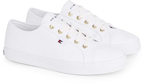 Tommy Hilfiger Damen Vulcanized Sneaker Essential Nautical Schuhe, Weiß (White), 42 EU