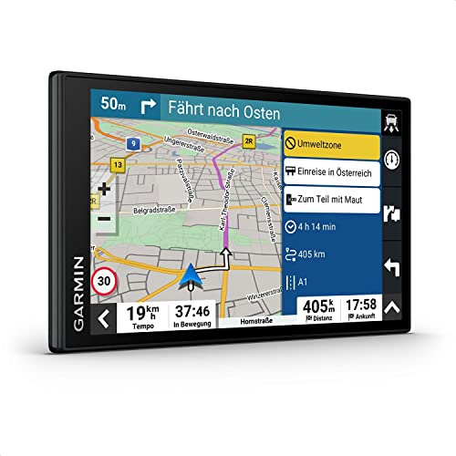 Garmin [renewed] DriveSmart 66 MT-S – Navigationsgerät mit hellem 6 Zoll (15,2 cm) HD-Display, 3D-Europakarten mit Umweltzonen, Verkehrsinfos in Echtzeit, Sprach- und Fahrerassistenz [Generalüberholt]