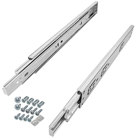 SOTECH 1 Paar Vollauszüge KV1-35-H45-L450-PP-MS 450 mm Push to Open, Traglast 35 kg, Schubladenauszug inkl. Schraubenset