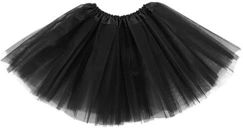 WLLHYF Tutu-Rock, 3-lagig Tüll Pailletten Stern Ballett Tanzröcke Prinzessin Party Kostüm Tutu Festliches Party-Kostüm für Mädchen Damen Kleinkind Baby Weihnachten Geburtstag (Schwarz,30cm)