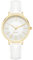 NUOVO Damenuhren Weißes Lederarmband Goldgehäuse Damen Elegante Damenuhr Einfache Damenkleideuhr