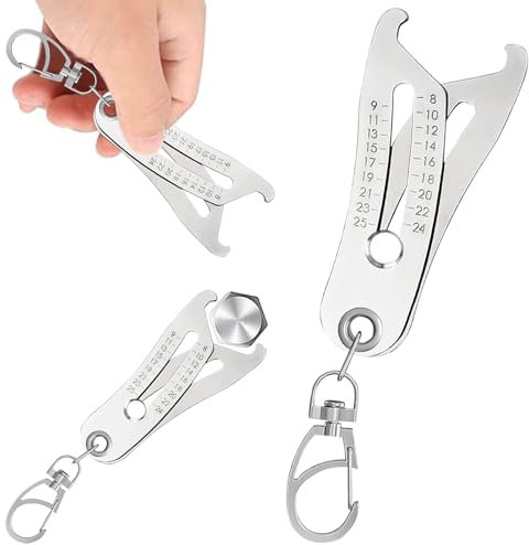 SPHERETRON Gewindeprüfer Tragbare Präziser Gewindegrößenprüfer Als Schlüsselanhänger Gewindeprüfer Zoll Gewindeprüfer Metrisch Gewindelehre Gewindeprüfer für Muttern und Schrauben