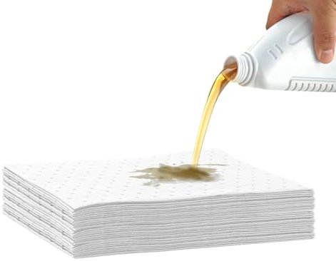 Oil Absorbent Pad, 25 X 33cm Spill Control Sheets (Only Absorbs Oil but Not Water) Suitable for Oily Liquid can be used in Kitchen & Workshop (30)