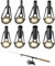 TPZORJX Kit de reparación de puntas de caña de pescar de 2-6 mm, 8 anillas de acero inoxidable para reemplazar la caña de pesca en agua salada y dulce, dorado