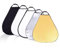 REFLEX CAMERA 5-in-1 Triangle Photography Reflector 30cm (11.8in) | Gold Silver White Transparent Black | Single-Hand Grip | Portable Durable Light Reflector with Carrying Case (30cm (11.8in))