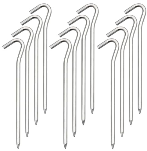 Harewtwy Estacas de Aluminio para Tienda de Campaña con, Estacas de Dosel Livianas con Postes Hexagonales, Adecuadas para Acampar, Dosel