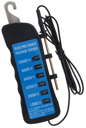 Upgrades - Medidor de valla eléctrica ABS de 10000 V, impermeable, fácil de transportar, para mantenimiento de cercas agrícolas, dispositivo de prueba de vallas agrícolas