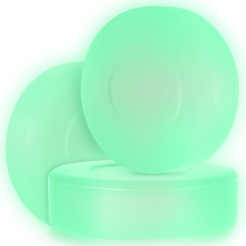 SUPVOX Glowing Ice Hockey Pucks 3 Pack Luminous Ice Hockey Puck Balls for Training Practice and Street Glow in the Dark for Indoor Outdoor Use