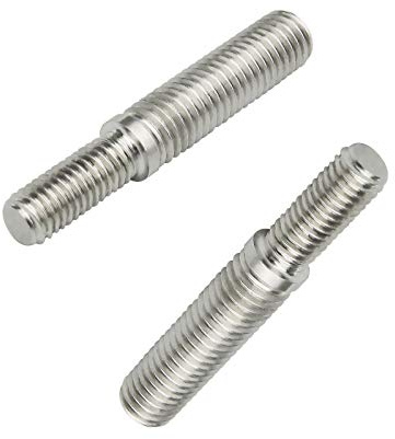 SING F LTD 2Pcs Double End Threaded Stud Bolts M8 to M10 55mm 304 Stainless Steel Thread Adapter for Mechanical Structural Columns Fasteners