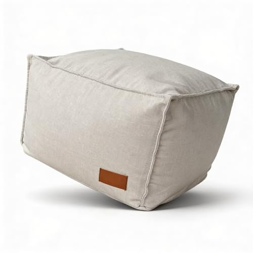Aiire Reposapies Puff Salon Moderno - Puf Reposa Pies o Taburete para Sofa - Cojin de Suelo XXL para Decoracion Habitación Juvenil o Infantil - Bean Bag Gamer [50x40x30 cm]
