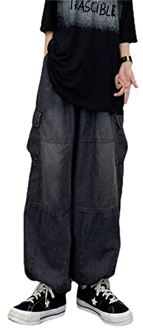 Skateboard Frog Baggy jeans dam denim cargo breda joggingbyxor herr Y2K fallskärmsbyxor med fickor