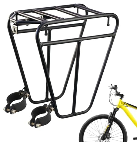 Bikes Pannier Rack, Bikes Touring Carrier, Cycle Front Rack, Cycling Cargo Rack, Steel Touring Cargo Luggage Picnic Carrier 25KG Capacity