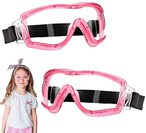 Spetsbst 2er Pack Schutzbrille für Kinder, Schutzbrillen mit Windbeständigkeit Beschlagfrei Arbeitsschutzbrille, Schutzbrille für Nerf/Labor/Schießspiele/Wasserschlacht